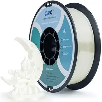 ZIRO ZIRO Silk PLA Filament, Purer Color Shine 3D Printer Filament, Shiny 3D Printing Material Dimensional Fit Most Printers, Metal Metallic Glossy 2.2lb Spool, Silky White