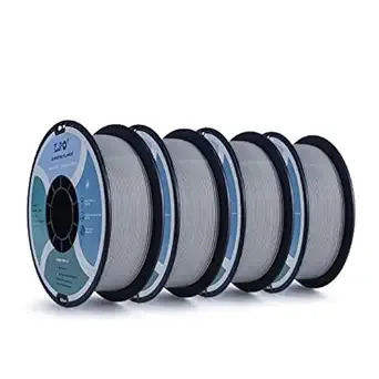 ZIRO ZIRO PLA Filament,3D Printer Filament PLA PRO Basic Color Series Total 4KG(8.8lbs), Dimensional Accuracy +/-,Gray(1KG X 4 Spools Pack)