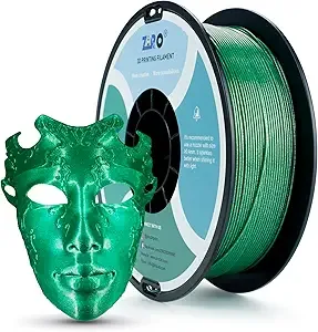 ZIRO ZIRO Diamond Series Filament, 3D Printer Filament, Shiny Sparkle PLA with Glitter, Twinkling Neatly Wound 1kg/2.2lbs Spool, Fit Most FDM 3D Printers, Dimaond Green