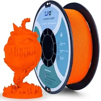 ZIRO ZIRO Matte PLA Filament, Pure Color No-Shine 3D Printer Filament, High Toughness 3D Printing Material, Military Orange (Matte)