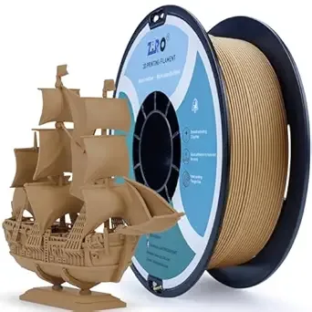 ZIRO ZIRO Matte PLA Filament, Pure Color No-Shine 3D Printer Filament, High Toughness 3D Printing Material, Wood (Matte)