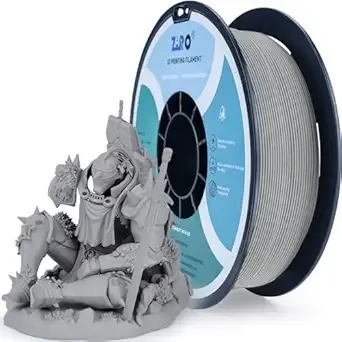 ZIRO ZIRO Matte PLA Filament,1KG 3D Printer Filament,High Toughness PLA,Dimensional Accuracy +/-, Matte Gray