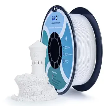 ZIRO ZIRO Matte PLA Filament, Pure Color No-Shine 3D Printer Filament, High Toughness 3D Printing Material, Dimensional Accuracy +/-, White (Matte)