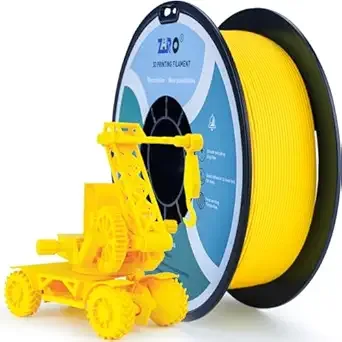 ZIRO ZIRO Matte PLA Filament,1KG 3D Printer Filament,High Toughness PLA,Dimensional Accuracy +/-,Matte Yellow