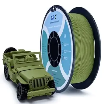 ZIRO ZIRO Matte PLA Filament, Pure Color No-Shine 3D Printer Filament, High Toughness 3D Printing Material, Dimensional Accuracy +/-, Military Green(Matte)