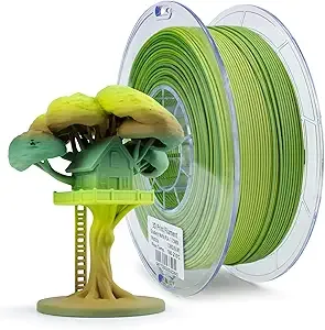 ZIRO ZIRO 3D Printer Filament, Matte PLA Filament,No-Shine Multicolor Rainbow PLA for 3D Printing, Fit for Most FDM Printers, 1KG/2.2lbs Spool, Matcha