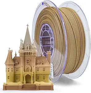 ZIRO ZIRO 3D Printer Filament, Matte Texture PLA Filament, No-Shine Multicolor Rainbow PLA for 3D Printing, Fit for Most FDM Printers, 1KG/2.2lb, Wood Grain