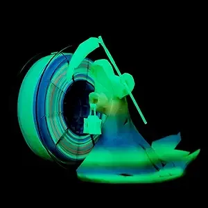 ZIRO ZIRO PLA Glow in The Dark Filament, Rainbow Color 3D Printer Filament, Gradient Multicolor PLA 1KG Spool, Dimensional Accuracy +/-, GID Rainbow
