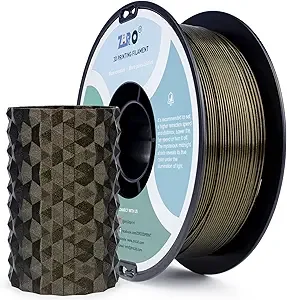 ZIRO ZIRO Mystical Series Filament, 3D Printer Filament, Shiny Sparkle PLA with Ultra Finer and Denser Glitter, Twinkling PLA1kg/2.2lbs Spool, Fit Most FDM 3D Printers, Midnight Gold