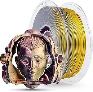 ZIRO ZIRO Silky Tri-Colors PLA Filament, Shine Magic Discoloration Filament, Shiny Color Change by Angle 3D Printer PLA, Fit Most FDM 3D Printers, 1KG/2.2lb Spool, Steam Punk (Silk)
