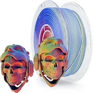 ZIRO ZIRO Matte 3-in-1 Color Change PLA Filament, Magic Discoloration 3D Printer Filament, Different Color Coextrusion Chrome 3D Material, Fit Most FDM 3D Printers,1KG/2.2lb Spool, Neon