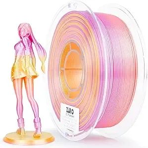 ZIRO ZIRO PLA Filament, Shine Silky Multicolors 3D Printer Filament, Color Gradient Change PLA, Faster Color Change by Length, 1KG/2.2lb Spool, Personality Series- Sweet