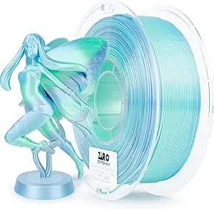 ZIRO ZIRO Silk Fast Color Changing PLA Filament, Shine Multi Colors Filament, Dimensional Accuracy +/-, Fit Most 3D Printers, Personality Pure, 1KG Spool