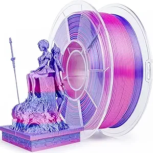 ZIRO ZIRO Silk Fast Color Changing PLA Filament, Shine Multi-Color Filament, Dimensional Accuracy +/-, Fit Most 3D Printers, Personality Romantic, 1KG Spool