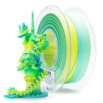 ZIRO ZIRO 3D Printer Filament, Fast Color Change Filament, Color Gradient Material, Rainbow PLA Filaments, Dimensional Accuracy +/-, 1KG Spool, Meadow Mirage(Matte)