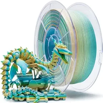 ZIRO ZIRO PLA Filament, Matte Multicolor 3D Printer Filament, Color Gradient Change PLA, Fast Color Change by Length, Fit Most FDM Printers, Dimensional Accuracy +/-, 1KG Spool, Beach