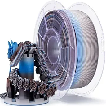 ZIRO ZIRO Color Change Filament, Matte Gradient Rainbow 3D Printer Filament, Faster Color Changing by Length PLA, Dimensional Accuracy +/-, 1KG/ 2.2lbs Spool, Fit Most FDM 3D Printer, Twilight
