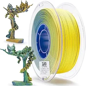 ZIRO ZIRO Matte Tri-Colors PLA Filament, Magic Color Change Filament, Color Change by Angle 3D Printer Filament, Dimensional Accuracy +/-, Fit Most FDM 3D Printer, 1KG Spool, Sunbeam Forest