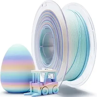 ZIRO ZIRO PLA Filament, Matte Multicolor 3D Printer Filament, Color Gradient Change PLA, Fast Color Change by Length, Fit Most FDM Printers, Dimensional Accuracy +/-,1KG Pastel Spectrum