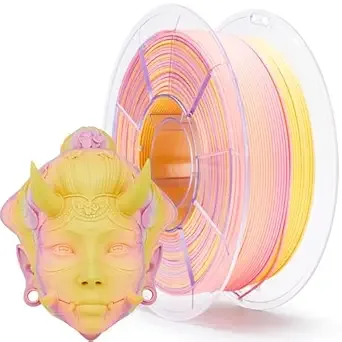 ZIRO ZIRO 3D Printer Filament PLA, Fast Color Changing Filament(Matte), Color Change by Length PLA, Fit Most FDM 3D Printers, Matte Finish 1KG/ 2.2lbs Spool, Sunlit Petal