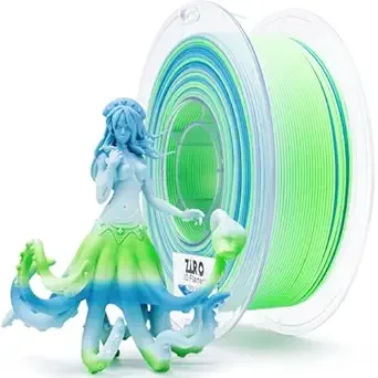 ZIRO ZIRO 3D Printer Filament, Fast Color Changing Filament, Color Gradient PLA Filaments, Matte Texture, Dimensional Accuracy +/-, Fit Most 3D Printer 2.2lbs Spool, Ocean(Matte)