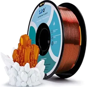 ZIRO ZIRO PLA Filament, 3D Printing Filaments Translucent Series, High Light Transmittance Colorful 3D Printer Material, Fit Most FDM 3D Printers 1KG Spool, Translucent Caramel