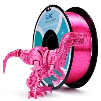 ZIRO ZIRO Silk PLA Filament 3D Printing Filament Shiny, Glossy PLA for 3D Printing, Fit Most FDM Printers 1KG Metal-Like Surface Rich Color Spool, Silky Rose