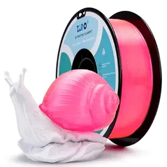 ZIRO ZIRO PLA 3D Printer Filament Translucent 3D Printing Filament, Fit for Almost All FDM Printers, Dimensional Accuracy +/-, 1KG/2.2lbs Colorful Clear PLA, Translucent Pink