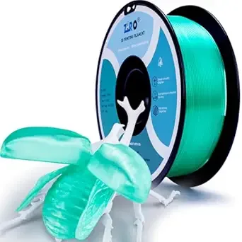 ZIRO ZIRO PLA Filament, Translucent 3D Printer Filament, Clear PLA Compatible with Most FDM Printers, Colorful 3D Printing Material,1KG/2.2lbs Spool, Translucent Cyan