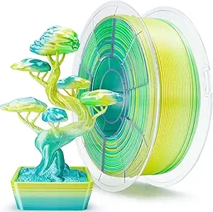 ZIRO ZIRO Fast Color Changing PLA Filament Color Gradient Material, Glossy Rainbow PLA Filaments, Dimensional Accuracy +/-, fit Most FDM Printer, Shiny Surface 1KG Spool, Lemon Shimmer