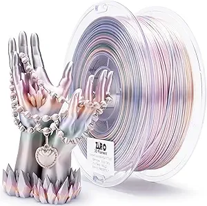 ZIRO ZIRO 3D Printer Filament, Shiny PLA Fast Gradient Color Change, Glossy Color Change by Length PLA, Fit Most FDM 3D Printers, Dimensional Accuracy +/-, 1KG/2.2lb Spool, Earth Tone(Silk)