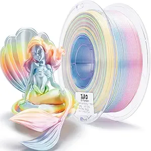 ZIRO ZIRO Fast Color Changing PLA Filament Color Gradient Material, Glossy Rainbow PLA Filaments, Dimensional Accuracy +/-, fit Most FDM Printer, Shiny Surface 1KG Spool, Candy (Silk)