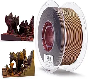 ZIRO ZIRO Matte Tri-Colors PLA Filament, Magic Discoloration PLA, Color Change by Angle 3D Printer Filament, Dimensional Accuracy +/-, Fit Most 3D Printer, Matte Finish 1KG Spool, Volcano