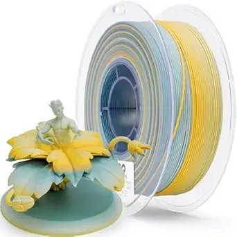 ZIRO ZIRO 3D Printer Filament, Fast Color Change Filament, Color Gradient Material, Rainbow PLA Filaments, Dimensional Accuracy +/-, Fit Most FDM Printer 1KG Spool, Fall Frost (Matte)