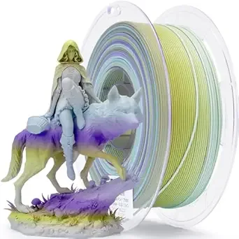 ZIRO ZIRO 3D Printer Filament, Fast Color Change Filament, Color Gradient Material PLA Filaments, Dimensional Accuracy +/-, Fit Most FDM Printer 1KG Spool, Dawn Whisper (Matte)