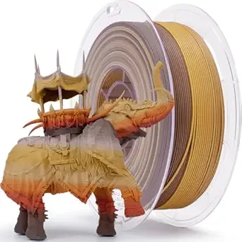 ZIRO ZIRO PLA Filament, Matte Rainbow 3D Printer Filament, Fast Color Gradient Change PLA, Color Change by Length, Fit Most FDM Printers, 1KG Spool, Castle Brick