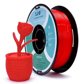 ZIRO ZIRO Fluorescence PLA Filament, UV Reactive, Bright Fluorescent Color Under Blacklight, NOT Glow in The Dark, Fit for Most FDM 3D Printers, 1KG Spool, Fluo Red