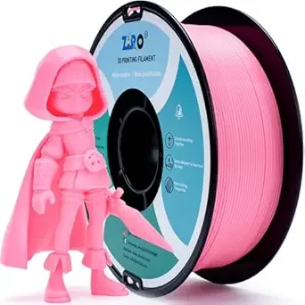 ZIRO ZIRO Fluorescence PLA Filament, UV Reactive, Bright Fluorescent Color Under Blacklight, NOT Glow in The Dark, Dimensional Accuracy +/-, 1KG Spool, Fluo Pink
