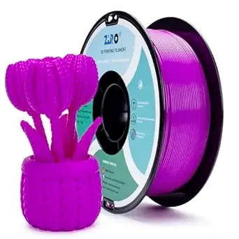 ZIRO ZIRO Fluorescence PLA Filament, UV Reactive, Bright Fluorescent Color Under Blacklight, NOT Glow in The Dark, Dimensional Accuracy +/-, 1KG Spool, Fluo Purple