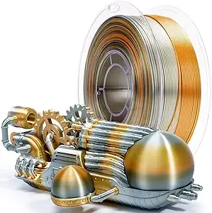 ZIRO ZIRO Fast Color Gradient PLA, Color Gradient Shine Surface Material for 3D Printing, Glossy Rainbow PLA Filaments, Fit Most 3D Printer, 1KG Spool, Metallic Fusion (Silk)
