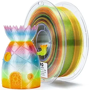 ZIRO ZIRO Fast Color Changing PLA, Transluent Multicolor Filament, 3D Printing Material, 1kg Spool, Dimensional Accuracy +/-, Fit Most 3D Printers, Crystal Sunshine