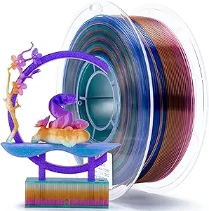 ZIRO ZIRO Fast Color Changing PLA, Transluent Multicolor Filament, 3D Printing Material, 1kg Spool, Dimensional Accuracy +/-, Fit Most 3D Printers, Crystal Prism