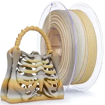 ZIRO ZIRO Fast Gradient PLA, Matte Multi Colors Filament, Color Change by Length 3D Printer Filament, Dimensional Accuracy +/-, Fit Most 3D Printers, 1KG/ 2.2lbs Spool, Beige Shell