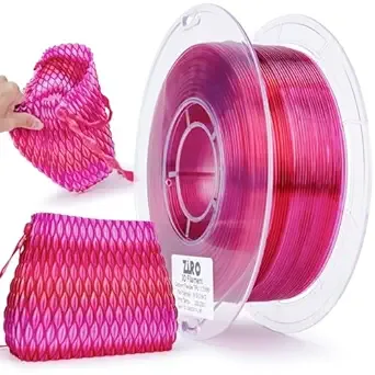 ZIRO ZIRO Fast Color Changing TPU Filament, Flexible 3D Printer Filament, Shore 95A Hardness TPU, Color Gradient Rainbow Spool, 3D Printing Material, 0.8kg Spool, Fit Most FDM Printers, Flex Fushia