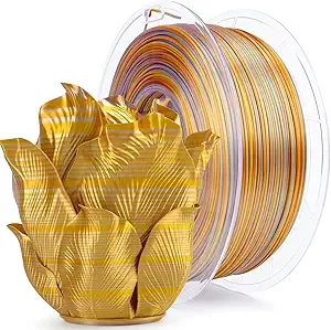 ZIRO ZIRO Rapid Color Changing PLA, Shiny Twist Effect Multicolor Filament, Dyanmic Rainbow 3D Printer Material, Fast Color Change Silk PLA Stripes Series, Fit Most 3D Printer,1KG Sunlight Stripes
