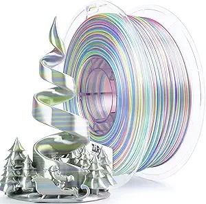 ZIRO ZIRO PLA Filament, Glossy Multicolors 3D Printer Filament, Dyanmic Visual Effect, Fast Color Change Silk PLA Stripes Series, 2.2lbs Spool, Fit for Most 3D Printer, Hologram Stripes