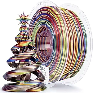 ZIRO ZIRO Silk PLA Filament, Rapid Dynamic Color Changing Filament, Fast Color Change Silk PLA Stripes Series, Fit Most FDM 3D Printer, 1KG Spool (Glossy Texture), Firework Stripes