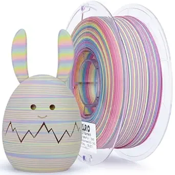 ZIRO ZIRO Fast Color Change Matte PLA Stripes Series, No-Shine Texture Material, Dimensional Accuracy +/-, Fit Most Printer, Dynamic Effect 1KG Spool, Marshmallow Stripes