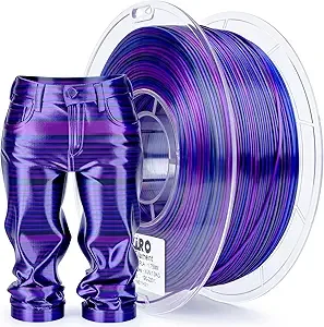 ZIRO ZIRO PLA Filament, Shine Multicolors 3D Printer Filament, Dyanmic Visual Effect, Fast Color Change Silk PLA Stripes Series, 2.2lbs Spool, Fit for Most 3D Printer, Nocturne Stripes