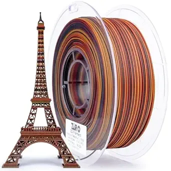 ZIRO ZIRO Matte PLA Filament, Magic Dynamic Color Changing Filament, Fast Color Change Matte PLA Stripes Series, Fit Most FDM 3D Printer, 1KG Spool (No Shine), Lava Stripes